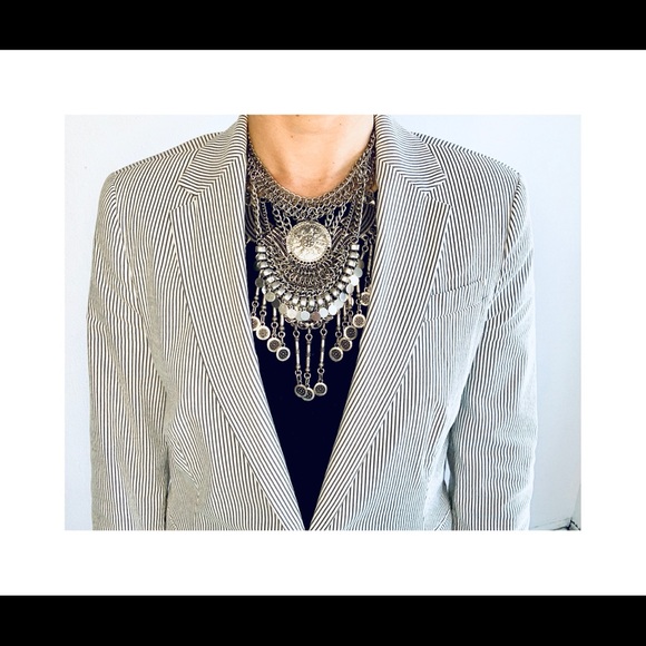 Zara Basic Bitch pinstripe blazer - Picture 5 of 8